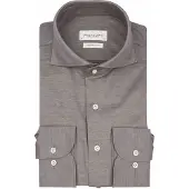 Profuomo Japanese Knitted Hemd Melange Braun - 45
