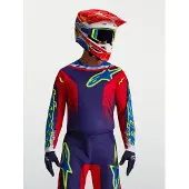 Alpinestars – Fluid Drag Jersey – L / Blue Navy / Fire Red / Weiß – 3761327-7365-L
