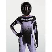 Alpinestars 4W Techstar Swan Violett Motocross-Trikot – Schwarz/Lila – Größe M