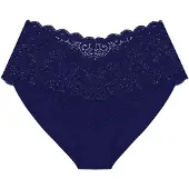 Triumph Slip "Amourette Maxi", Damen, Gr. 46, blau (admiral), Microfaser, Obermaterial: 83% Polyamid, 17% Elasthan, Unterhosen Slip, Stretch-Spitze