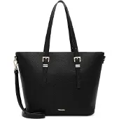 Tamaris Shopper "Shopper TAS Mareen", Damen, Gr. B/H/T: 41cm x 28cm x 12cm 0, schwarz (schwarz 100), Polyester, Taschen Shopper