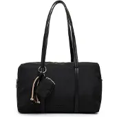 Tamaris Shopper "Shopper TAS Maggie", Damen, Gr. B/H/T: 39cm x 23cm x 17cm 0, schwarz (schwarz 100), Polyester, Taschen Shopper