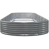 Syfax Hochbeet Verzinkter Stahl 523x140x36 cm Grau