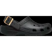 Crocs 1100000002199 "Classic Matallic Buckle Clog", Damen, Gr. 42, schwarz, CrosliteTM, Schuhe 1100000002199, Hausschuh, Schlupfschuh mit schwenkbarem Fersenriemen