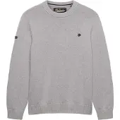 Superdry für Herren. M6110717A Preppy Cotton Pullover grau (L), Lässig, Stoff