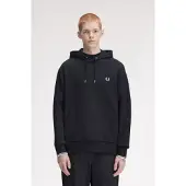 Fred perry für Herren. M3492 Hoodie mit schwarzen Paspeln (XL), Lässig, Baumwolle
