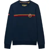 Superdry für Herren. M2014569A Outdoor Stripe Logo Sweatshirt marineblau (L), Lässig, Baumwolle