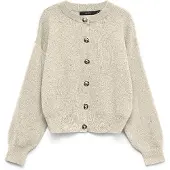 Vero Moda Strickjacke "VMNOELLA LS O-NECK CARDIGAN BOO" Materialmix