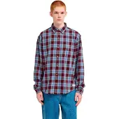 Element Langarmhemd "Button Down Regular Flannel", Herren, Gr. M, bunt (zinfandel checks), Obermaterial: 100% Baumwolle., Hemden Langarmhemd