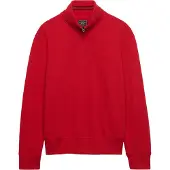 Superdry für Herren. M2014700A Essentials Serif Sweatshirt mit kurzem Reißverschluss rot (S), Lässig, Baumwolle