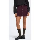 ONLY Cordrock "ONLAMAZING HW CORD SKIRT", Damen, Gr. XL (42), lila (fudge), Cord, Obermaterial: 98% Baumwolle, 2% Elasthan, unifarben, mini, Röcke Cordrock, Baumwollmischung