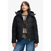 Superdry Steppjacke "PREMIUM HOOD PUFFER JKT" mit Kapuze Kunstfaser, relaxed fit