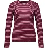 Selected Damen Tops & T-Shirts Slwanna Ls Crew Neck Tee Str Noos - Bordeaux - Größe XL