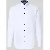 Olymp Langarmhemd "Luxor" Businesshemd, Button-down-Kragen, Modern Fit