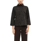 s.Oliver Sweatshirt, mit Allover Animalprint, mit Rollkragen