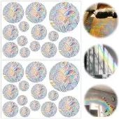 OEM 26 Stück runde Prisma-Vogel-Schutz-Raamfolien, Regenbogen-Raamfolien, Anti-Botsings-Raamfolien, Sonnenblende-Folie für Glasplatten