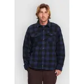 Volcom - Chemise en polaire à carreaux - Bowered II Fleece Shirt Marine für Herren - Größe S - Navy blau