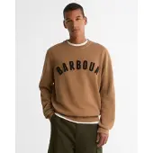 Barbour für Herren. MOL0101 Braunes Sweatshirt mit Prep-Logo (XXL), Lässig, Baumwolle, Langarm