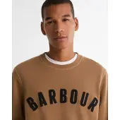 Barbour für Herren. MOL0101 Braunes Sweatshirt mit Prep-Logo (XL), Lässig, Baumwolle, Langarm