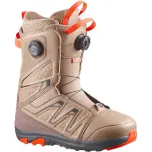 Salomon Snowboard - Snowboardboots - Launch BOA SJ BOA Kelp/Brown Lentil/Dragon Fire für Herren - Größe 46 - Beige