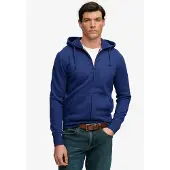 Superdry Kapuzensweatjacke "ESSENTIAL SDCO LOGO ZIPHOOD" Baumwollmischung, regular fit
