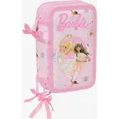 Barbie Gefüllte Dreifach-Federmäppchen 37 Teile, Ballet
