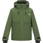 2117 of Sweden Lillpite Padded Kinder Skijacke mit Kapuze grün 164