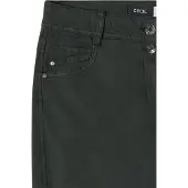 Cecil Stoffhose , Damen, Gr. 29, Länge 28, faded olive, Web, Obermaterial: 97% Baumwolle, 3% Elasthan. Futter: 100% Baumwolle, unifarben, lang, Hosen Stoffhose