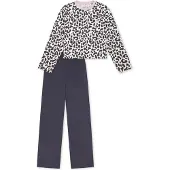 Schiesser Schlafanzug "Pyjama Kids Nightwear", Jungen, Gr. 176, bunt (dunkelblau, beige), Obermaterial: 100% Baumwolle CO., Homewear-Sets Schlafanzug