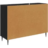 vidaXL Sideboard ESSEN Schwarz Eichen-Optik 102 x 33 x 76 cm