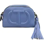 Twinset Tuscany Handtasche aus veganem Kunstleder, Blau- , 100% PolyurethanBlu chiaro uni 20x14x6 cm 241TD802411_541/BLUE CHALCEDONIE_UNI