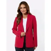 Witt Blusenblazer "Anzug-Blazer Blazer mit Schulterpolstern", Damen, Gr. 44, rot, Elegant, Blazer Blusenblazer