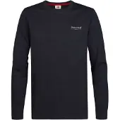 Petrol Industries Langarmshirt mit Rundhalsausschnitt, kleine Logoprägung