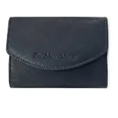 Gian Marco Venturi Gianmarco Venturi Damenbörse Echtes Leder Dunkelbraun Druckknopf Reißverschluss S23 Dark Brown UNICA 9x1.5x12.5 cm osa Antico