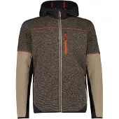 CMP - Jacket Fix Hood 36H2437 - Fleecejacke Gr 50 braun