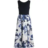 Vera Mont Cocktailkleid mit ausgestelltem Rock in Patch Dark Blue/Dark Blue | Gr.: 42