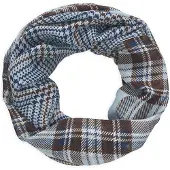 Codello Loop "Loop", Damen, blau, Obermaterial: 100% Polyester PES., kariert, Modetücher Loop, mit Karomuster