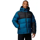 Columbia Men's Pike Lake II Hooded Puffer Jacket phoenix blue, black (442) L