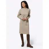 HEINE Strickkleid in sesam-meliert | Gr.: 44