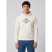 Gant für Herren. 2067157 Grafik-Kapuzensweatshirt cremeweiss (XXL), Weiß, Lässig, Baumwolle