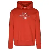 Gant für Herren. 2067157 Rotes Kapuzen-Sweatshirt mit Aufdruck (M), Lässig, Baumwolle