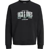Jack & Jones Sweatshirt "JJAERO SWEAT CREW NECK", Materialmix, regular fit
