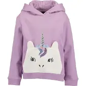 Blue Seven Hoodie "Girls Hoodie langarm", Mädchen, Gr. 98, lila (4610, lila), 100% Baumwolle, normal normal, Rundhals, gerader Abschluss, Sweatshirts Hoodie
