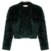 Vera Mont Bolero "Strickbolero mit Struktur", Damen, Gr. M, grün (schwarz moss), Obermaterial: 70% Polyamid PA. 19% Viskose CV. 11% Polyester PES., Strickjacken Bolero