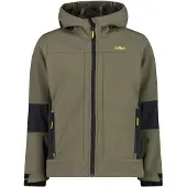 CMP - Boy's Jacket Fix Hood Softshell - Softshelljacke Gr 92 oliv