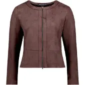 Betty Barclay Kurzblazer "Kurzblazer mit Reißverschluss", Damen, Gr. 42, braun (light maroon), Blazer Kurzblazer