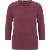Goldner "Halbarm Baumwollpullover mit Struktur" Rundhalsausschnitt