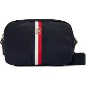 Tommy Hilfiger Popette Global Stripe Crossbody Camera Bag, Reißverschluss, Erwachsener, OS, Blau, Space blue, Nylon