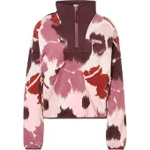 Columbia - Fleece mit Print und halbem Reißverschluss - Sequoia Grove II Printed Half Zip Antique Mauve Ikatbloom für Damen - Größe L - Violett