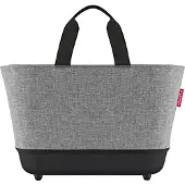 Reisenthel Einkaufskorb "shoppingbasket", grau (twist silber), B:25cm H:9,5cm T:39,5cm, Polyester, Einkaufskörbe, Einkaufskorb, flexible Bodenschale, 5 Standfüße, Flach zusammenlegbar